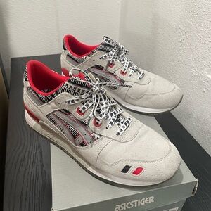 ASICS Gel-Lyte III Men's Gray and Red Sneakers